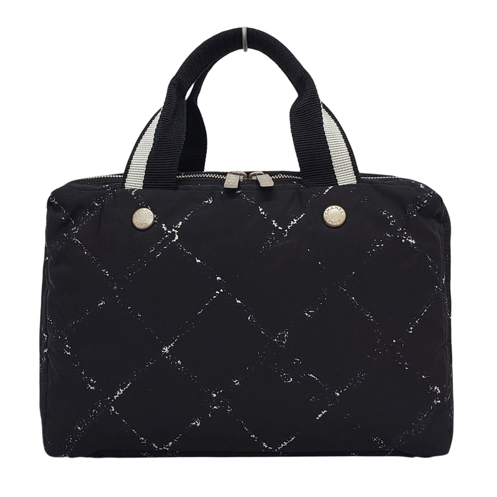 Chanel Travel Line Bag black patterned quilting